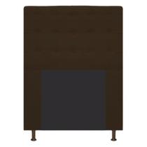 Cabeceira Estofada Dama Capitonê 90 cm para Cama Box Solteiro Suede Marrom para Quarto - AM Decor