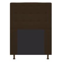 Cabeceira Estofada Dama Capitonê 90 cm para Cama Box Solteiro Suede Marrom para Quarto - AM Decor