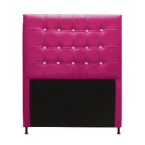 Cabeceira Estofada Dama com Botões de Strass para Cama Box 90cm Solteiro material sintético Pink Cabeceira Estofada Dama com Botões de Strass para Cama Box 90cm Solteiro material sintético Pink