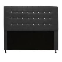 Cabeceira Estofada Dama com Strass 100 cm Solteiro Quarto para Cama Box Suede Preto - Dama com Strassffê Móveis