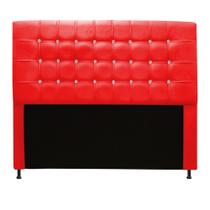 Cabeceira Estofada Dama com Strass 90 cm Solteiro Quarto para Cama Box Suede Vermelho - Dama com Strassffê Móveis