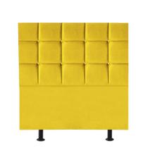 Cabeceira Estofada Damares 100 cm Solteiro Quarto para Cama Box material sintético Amarelo - Damaffê Móveis