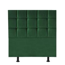 Cabeceira Estofada Damares 100 cm Solteiro Quarto para Cama Box Suede Verde - Damaffê Móveis