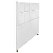 Cabeceira Estofada Damares 140 cm para Cama Casal com Botonê Suede Branco Cabeceira Estofada Damares 140 cm para Cama Casal com Botonê Suede Branco