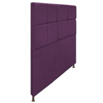 Cabeceira Estofada Damares 160 cm para Cama Queen Size com Botonê Suede Roxo