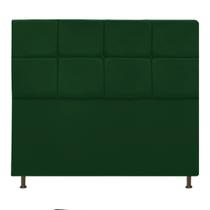 Cabeceira Estofada Damares 160 cm para Cama Queen Size com Botonê Suede Verde