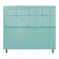 Cabeceira Estofada Damares 160 cm Queen Size Com Botonê Suede Azul Tiffany - Amarena Móveis