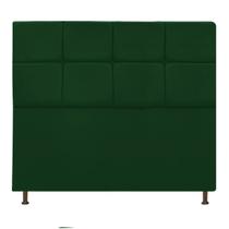 Cabeceira Estofada Damares 160 cm Queen Size Com Botonê Suede Verde - Amarena Móveis