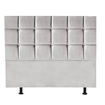 Cabeceira Estofada Damares 160 cm Queen Size Quarto para Cama Box Suede Cinza Claro - KDAcanto Móveis Cabeceira Estofada Damares 160 cm Queen Size Quarto para Cama Box Suede Cinza Claro - KDAcanto Móveis