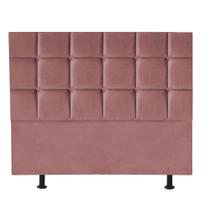 Cabeceira Estofada Damares 160 cm Queen Size Quarto para Cama Box Suede Rose Gold - KDAcanto Móveis