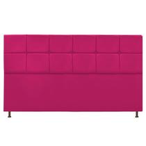 Cabeceira Estofada Damares 160cm para Cama Queen Size Botonê Suede Pink - Damaffê Móveis