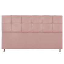 Cabeceira Estofada Damares 160cm para Cama Queen Size Botonê Suede Rose Gold - Damaffê Móveis