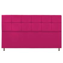 Cabeceira Estofada Damares 160cm Queen Size Botonê material sintético Pink - Damaffê Móveis