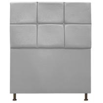 Cabeceira Estofada Damares 90 cm para Cama Solteiro com Botonê Suede Cinza Cabeceira Estofada Damares 90 cm para Cama Solteiro com Botonê Suede Cinza
