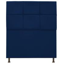 Cabeceira Estofada Damares 90 cm Solteiro Com Botonê Suede Azul Marinho - ADJ Decor Cabeceira Estofada Damares 90 cm Solteiro Com Botonê Suede Azul Marinho - ADJ Decor