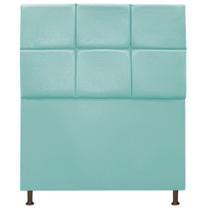 Cabeceira Estofada Damares 90 cm Solteiro Com Botonê Suede Azul Tiffany - Doce Sonho Móveis