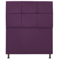 Cabeceira Estofada Damares 90 cm Solteiro Com Botonê Suede Roxo - Amarena Móveis