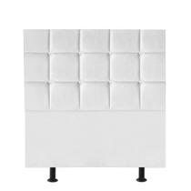 Cabeceira Estofada Damares 90 cm Solteiro Quarto para Cama Box Suede Branco - Damaffê Móveis