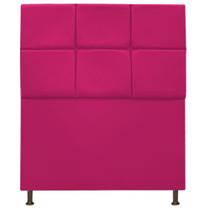 Cabeceira Estofada Damares 90cm para Cama Solteiro Botonê material sintético Pink Cabeceira Estofada Damares 90cm para Cama Solteiro Botonê material sintético Pink