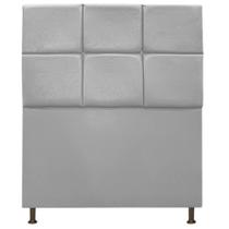 Cabeceira Estofada Damares 90cm para Cama Solteiro Botonê Suede Cinza Cabeceira Estofada Damares 90cm para Cama Solteiro Botonê Suede Cinza