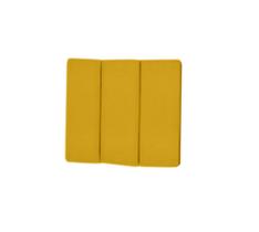 Cabeceira Estofada de Cama Box Casal 200 x 55 cm Dubai Amarelo - MagL