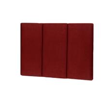 Cabeceira Estofada de Cama Box Solteiro 90 x 67 cm Dubai Vermelho - MagL