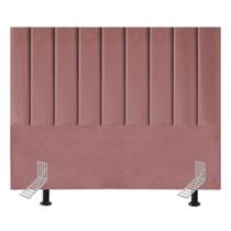Cabeceira Estofada De Cama Casal Box 140 Cm Luísa Veludo E Frame rosé Cabeceira Estofada De Cama Casal Box 140 Cm Luísa Veludo E Frame rosé