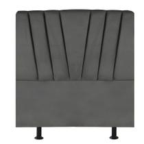 Cabeceira Estofada De Cama Casal Box 140 Cm Malu material sintético Cinza