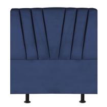 Cabeceira Estofada De Cama Casal Box 140 Cm Malu Suede Azul Marinho Cabeceira Estofada De Cama Casal Box 140 Cm Malu Suede Azul Marinho