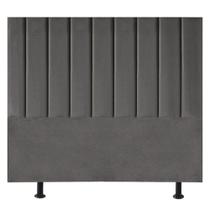 Cabeceira Estofada De Cama Casal King 195 Cm Marina material sintético cinza Cabeceira Estofada De Cama Casal King 195 Cm Marina material sintético cinza