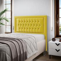 Cabeceira Estofada Decorativa Antares Para Cama Box 160 Para Cama Queen Sued Amarelo Aradecor Cabeceira Estofada Decorativa Antares Para Cama Box 160 Para Cama Queen Sued Amarelo Aradecor