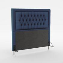 Cabeceira Estofada Decorativa Antares Para Cama Box 160 Para Cama Queen Sued Azul Marinho Aradecor Cabeceira Estofada Decorativa Antares Para Cama Box 160 Para Cama Queen Sued Azul Marinho Aradecor