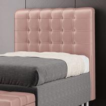 Cabeceira Estofada Decorativa Para Cama Box Dama 90 Para Cama de Solteiro Suede Rosê Aradecor Cabeceira Estofada Decorativa Para Cama Box Dama 90 Para Cama de Solteiro Suede Rosê Aradecor