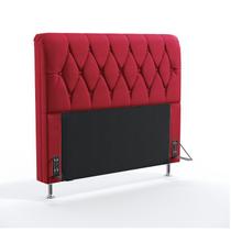 Cabeceira Estofada Decorativa Para Cama Box Sirius 140 Para Cama de Casal Suede Vermelho Aradecor Cabeceira Estofada Decorativa Para Cama Box Sirius 140 Para Cama de Casal Suede Vermelho Aradecor
