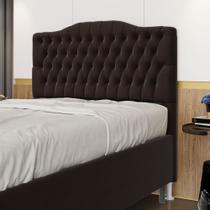 Cabeceira Estofada Decorativa Pollux para Cama Box 160 para Cama Queen Sued Marrom Aradecor Cabeceira Estofada Decorativa Pollux para Cama Box 160 para Cama Queen Sued Marrom Aradecor