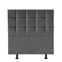 Cabeceira Estofada Espanha 100cm Solteiro Para Cama Box Quarto Suede Cinza Escuro Grafite - Ahz Móveis