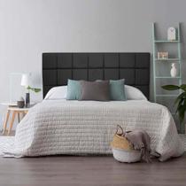 Cabeceira Estofada Espanha 140cm Casal Para Cama Box Suede Preto - Gat Magazine