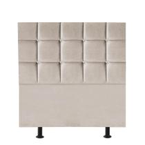 Cabeceira Estofada Espanha 90cm Solteiro Para Cama Box Quarto Suede Bege - Ahazzo Móveis