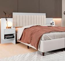 Cabeceira Estofada Extensiva Master Branco - Benetil