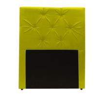 Cabeceira Estofada Gabriela para Cama Box 90cm Solteiro material sintético Amarelo