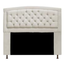 Cabeceira Estofada Geovana 140 cm para Cama Casal Com Capitonê Suede Bege Cabeceira Estofada Geovana 140 cm para Cama Casal Com Capitonê Suede Bege