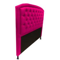 Cabeceira Estofada Geovana com Capitonê para Cama Box Queen Size 160cm Tecido Sintético Pink