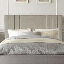 Cabeceira Estofada Grécia 140cm Casal Para Cama Box Quarto Linho Bege - Gat Magazine