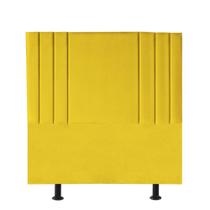 Cabeceira Estofada Grécia 90 cm Solteiro Quarto para Cama Box material sintético Amarelo - Damaffê Móveis