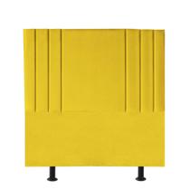 Cabeceira Estofada Grécia 90cm Solteiro Para Cama Box Quarto Suede Amarelo - Ahz Móveis