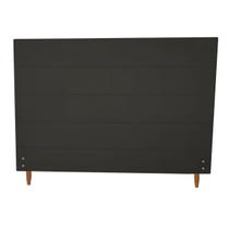 Cabeceira Estofada Helena 138cm Cama Casal Suede Grafite