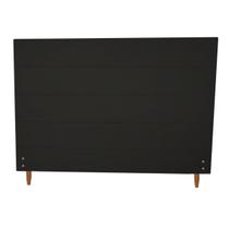 Cabeceira Estofada Helena 193cm Cama Casal King Suede Preto