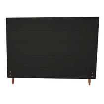 Cabeceira Estofada Helena para Cama Box Casal King Size Suede Preto 193cm JBF