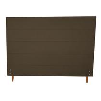 Cabeceira Estofada Helena para Cama Box Casal Queen Size Suede Marrom 158cm JBF