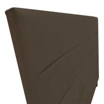 Cabeceira Estofada Helena para Cama Box de Casal Suede Marrom 138cm JBF